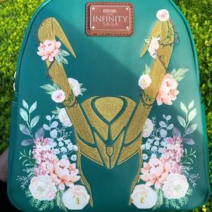 Loungefly Marvel Loki Floral Mini Backpack